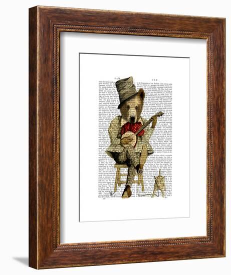 Banjo Bear-Fab Funky-Framed Art Print