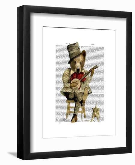 Banjo Bear-Fab Funky-Framed Art Print