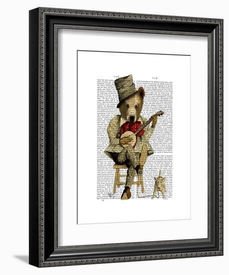 Banjo Bear-Fab Funky-Framed Art Print