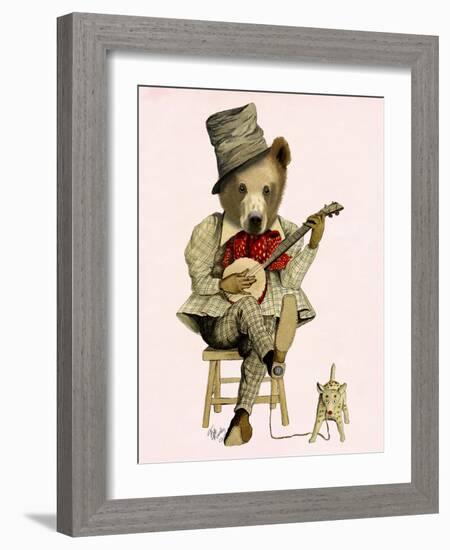 Banjo Bear-Fab Funky-Framed Art Print