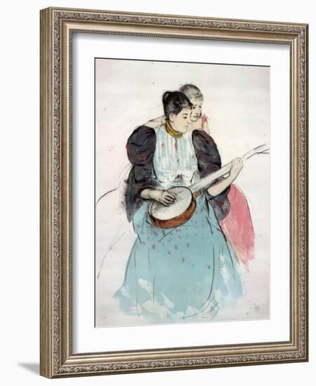 Banjo Lesson, 1893-Mary Cassatt-Framed Giclee Print