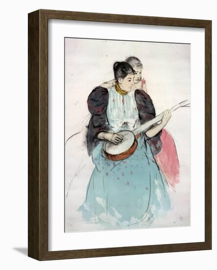 Banjo Lesson, 1893-Mary Cassatt-Framed Giclee Print