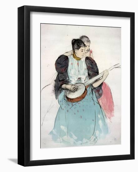 Banjo Lesson, 1893-Mary Cassatt-Framed Giclee Print