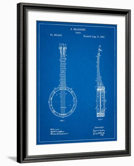 Banjo Mandolin Patent-Cole Borders-Framed Art Print