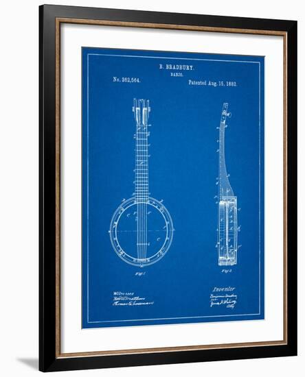 Banjo Mandolin Patent-Cole Borders-Framed Art Print