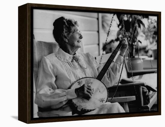 Banjo Player Aunt Samanthey-Robert W^ Kelley-Framed Premier Image Canvas