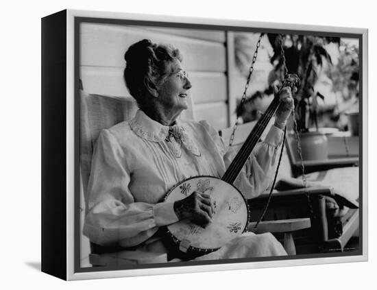 Banjo Player Aunt Samanthey-Robert W^ Kelley-Framed Premier Image Canvas