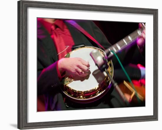 Banjo Player Detail, Grand Ole Opry at Ryman Auditorium, Nashville, Tennessee, USA-Walter Bibikow-Framed Photographic Print