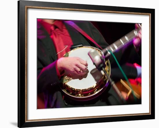 Banjo Player Detail, Grand Ole Opry at Ryman Auditorium, Nashville, Tennessee, USA-Walter Bibikow-Framed Photographic Print