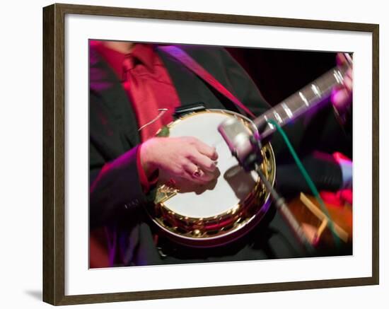 Banjo Player Detail, Grand Ole Opry at Ryman Auditorium, Nashville, Tennessee, USA-Walter Bibikow-Framed Photographic Print
