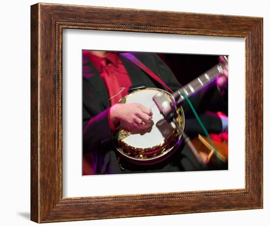 Banjo Player Detail, Grand Ole Opry at Ryman Auditorium, Nashville, Tennessee, USA-Walter Bibikow-Framed Photographic Print