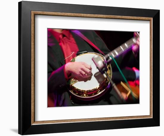 Banjo Player Detail, Grand Ole Opry at Ryman Auditorium, Nashville, Tennessee, USA-Walter Bibikow-Framed Photographic Print