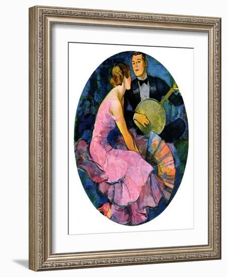 "Banjo Serenade,"April 11, 1931-John LaGatta-Framed Giclee Print