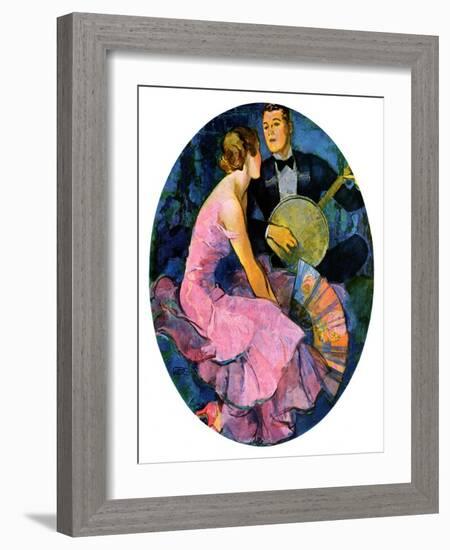 "Banjo Serenade,"April 11, 1931-John LaGatta-Framed Giclee Print