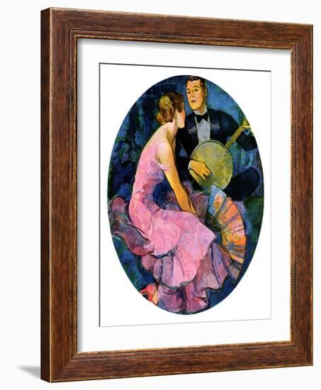 "Banjo Serenade,"April 11, 1931-John LaGatta-Framed Giclee Print