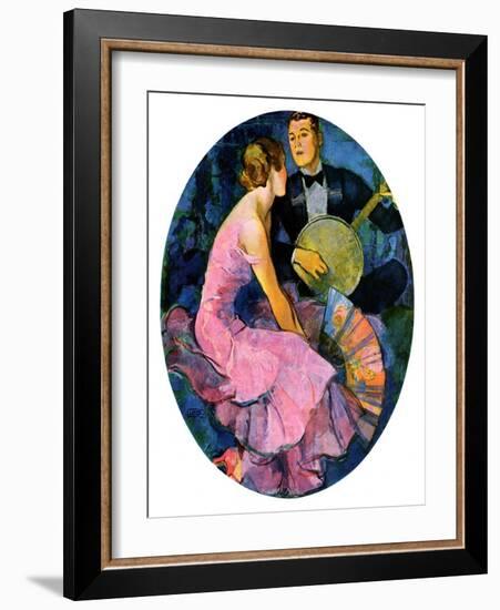 "Banjo Serenade,"April 11, 1931-John LaGatta-Framed Giclee Print