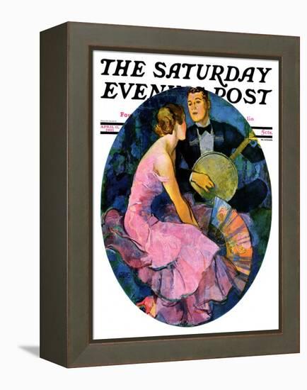 "Banjo Serenade," Saturday Evening Post Cover, April 11, 1931-John LaGatta-Framed Premier Image Canvas