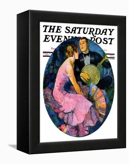 "Banjo Serenade," Saturday Evening Post Cover, April 11, 1931-John LaGatta-Framed Premier Image Canvas