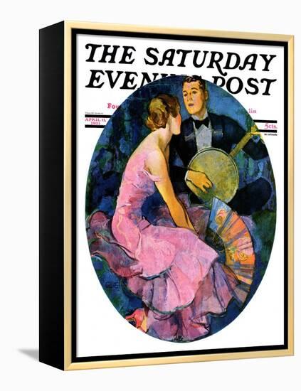 "Banjo Serenade," Saturday Evening Post Cover, April 11, 1931-John LaGatta-Framed Premier Image Canvas