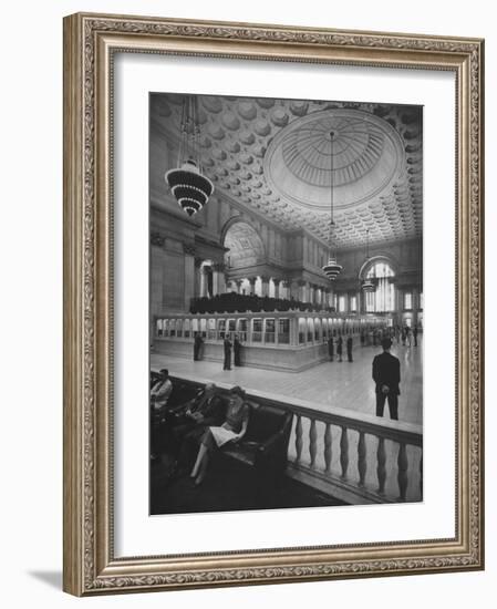 Bank Floor of National City Bank-Herbert Gehr-Framed Photographic Print