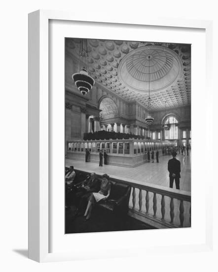 Bank Floor of National City Bank-Herbert Gehr-Framed Photographic Print