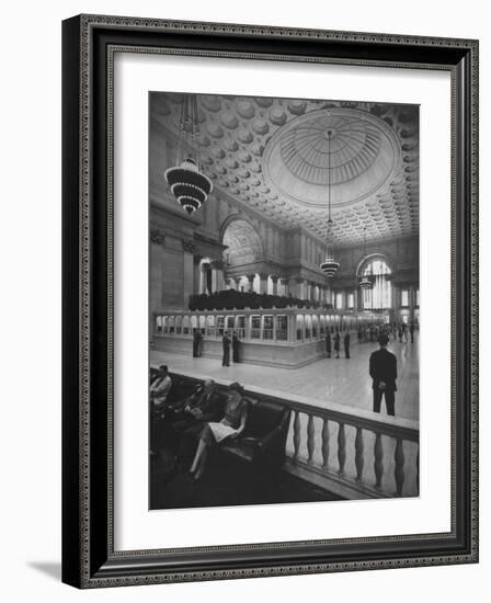 Bank Floor of National City Bank-Herbert Gehr-Framed Photographic Print