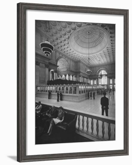 Bank Floor of National City Bank-Herbert Gehr-Framed Photographic Print
