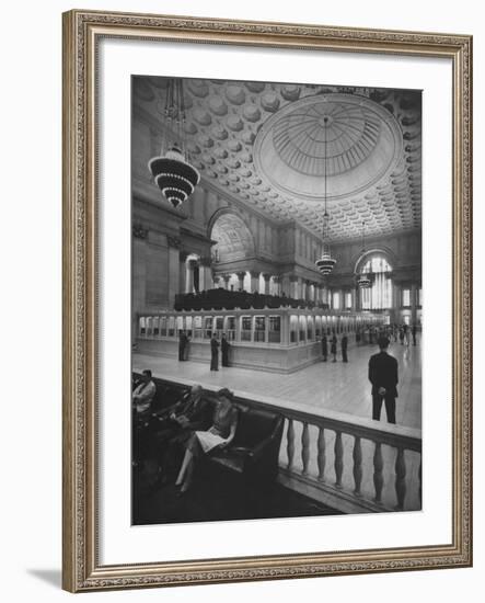 Bank Floor of National City Bank-Herbert Gehr-Framed Photographic Print