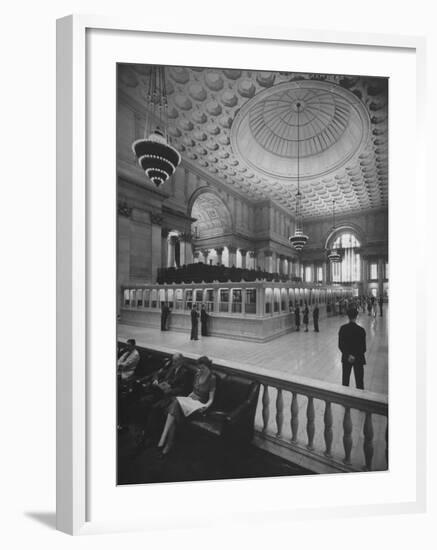 Bank Floor of National City Bank-Herbert Gehr-Framed Photographic Print