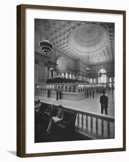 Bank Floor of National City Bank-Herbert Gehr-Framed Photographic Print