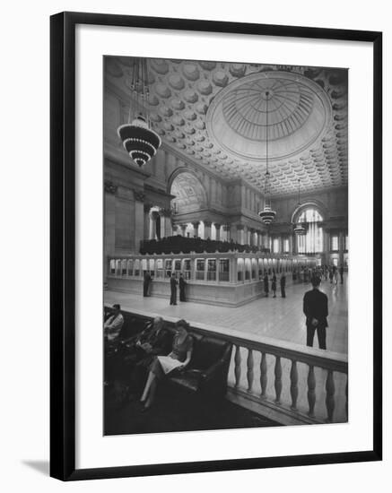 Bank Floor of National City Bank-Herbert Gehr-Framed Photographic Print