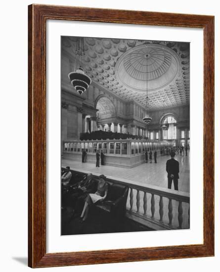 Bank Floor of National City Bank-Herbert Gehr-Framed Photographic Print