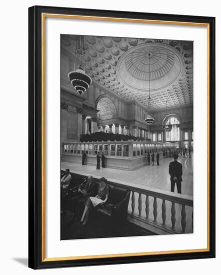 Bank Floor of National City Bank-Herbert Gehr-Framed Photographic Print