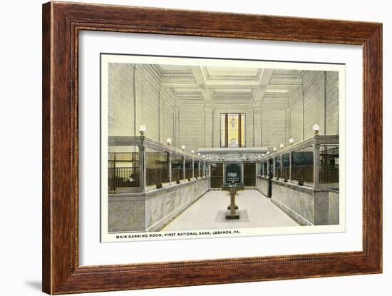 Bank Lobby, Lebanon-null-Framed Art Print