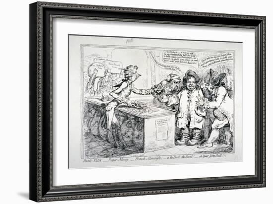 Bank-Notes, Paper Money, French Alarmists..., 1797-James Gillray-Framed Giclee Print