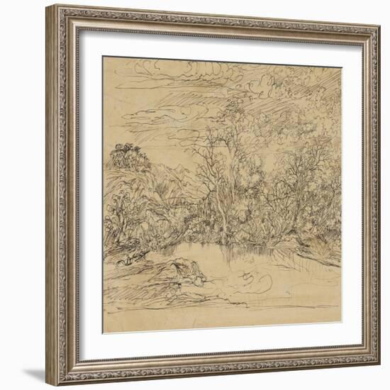 Bank of a Pond-Rodolphe Bresdin-Framed Giclee Print