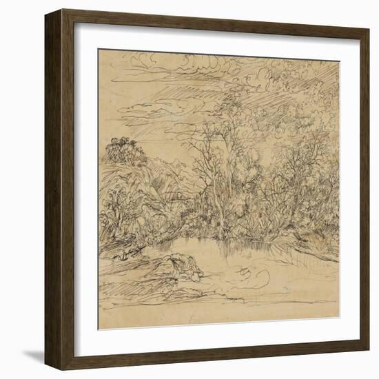 Bank of a Pond-Rodolphe Bresdin-Framed Giclee Print