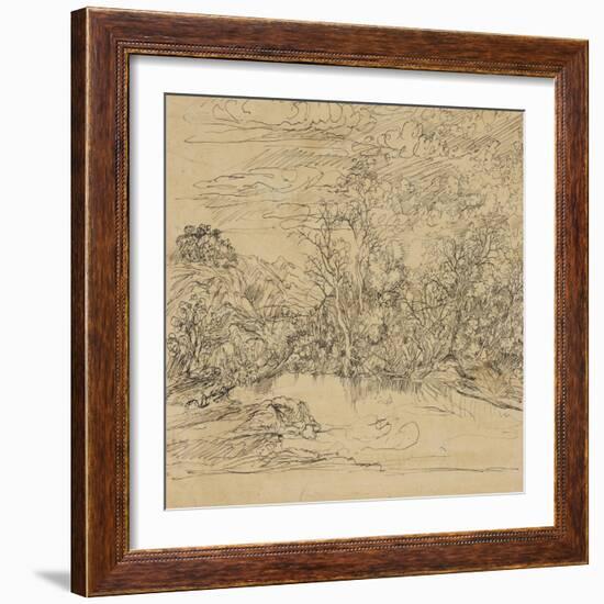 Bank of a Pond-Rodolphe Bresdin-Framed Giclee Print