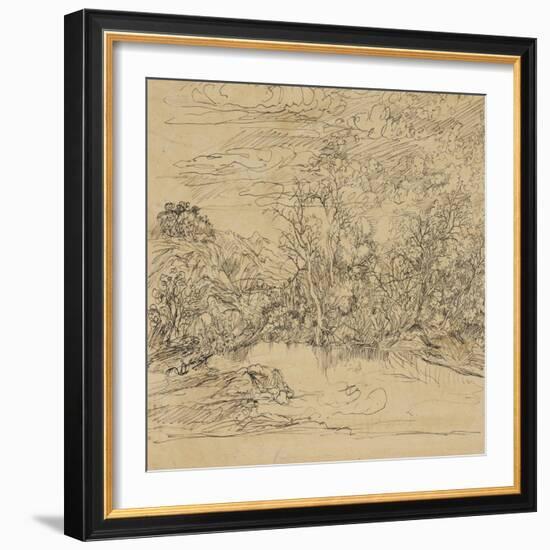 Bank of a Pond-Rodolphe Bresdin-Framed Giclee Print