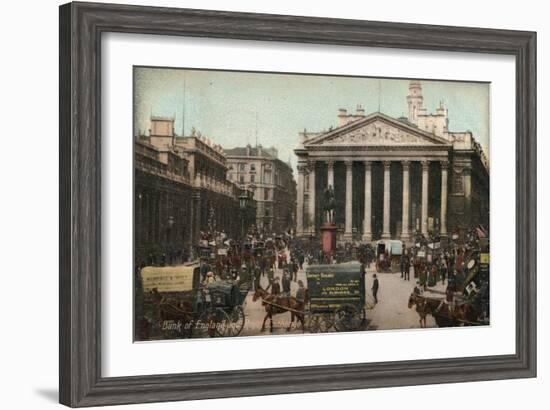 'Bank of England and Royal Exchange', c1910-Unknown-Framed Giclee Print