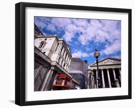 Bank of England and the Royal Exchange, City of London, London, England, United Kingdom-Jean Brooks-Framed Photographic Print