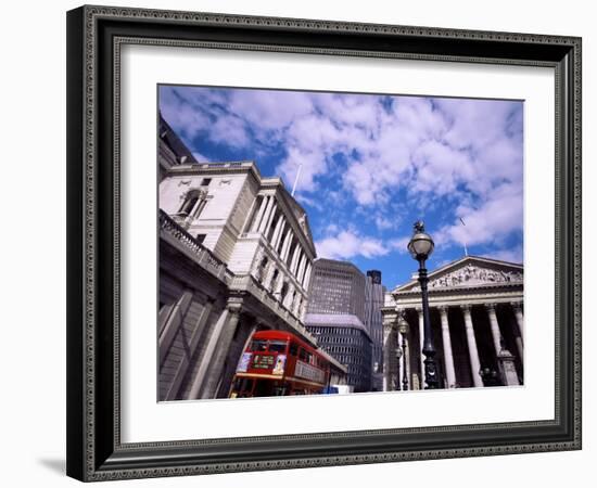 Bank of England and the Royal Exchange, City of London, London, England, United Kingdom-Jean Brooks-Framed Photographic Print