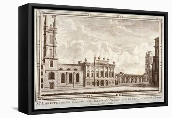 Bank of England, St Christopher-Le-Stocks and St Bartholomew-By-The-Exchange, London, C1775-Adam Smith-Framed Premier Image Canvas