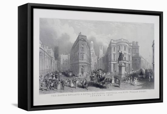 Bank of England, Threadneedle Street, London, (1840)-Henry Wallis-Framed Premier Image Canvas