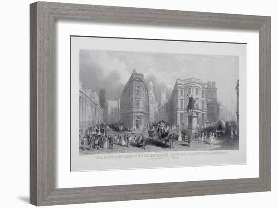 Bank of England, Threadneedle Street, London, (1840)-Henry Wallis-Framed Giclee Print