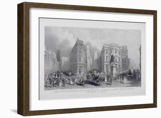 Bank of England, Threadneedle Street, London, (1840)-Henry Wallis-Framed Giclee Print