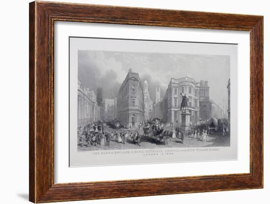 Bank of England, Threadneedle Street, London, (1840)-Henry Wallis-Framed Giclee Print