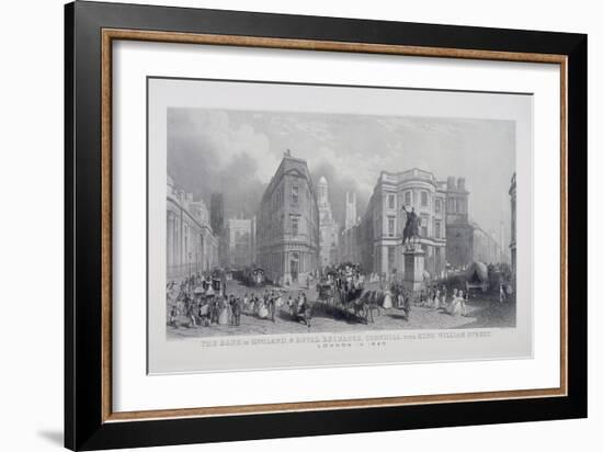 Bank of England, Threadneedle Street, London, (1840)-Henry Wallis-Framed Giclee Print