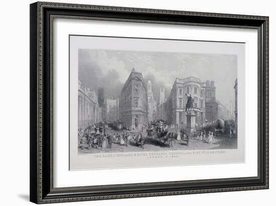 Bank of England, Threadneedle Street, London, (1840)-Henry Wallis-Framed Giclee Print