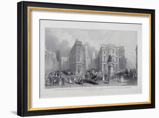 Bank of England, Threadneedle Street, London, (1840)-Henry Wallis-Framed Giclee Print